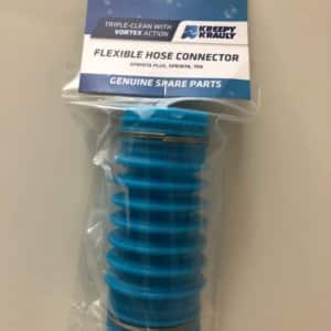 Blue Kreepy Krauly flexible hose connector.