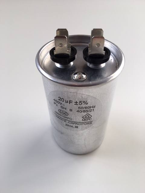 Capacitor for Onga pool pump against a white background.