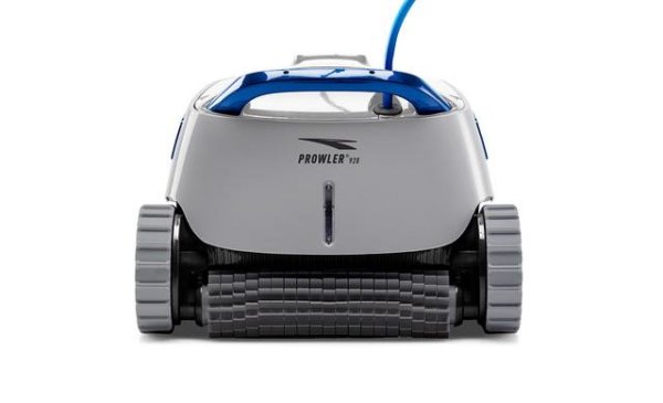 Gray pentair Prowler robotic pool cleaner against a white background.