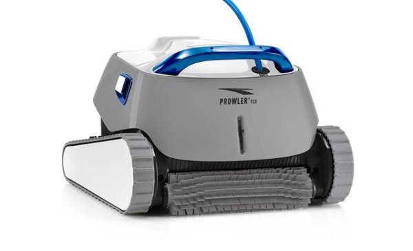 Gray pentair Prowler robotic pool cleaner against a white background.