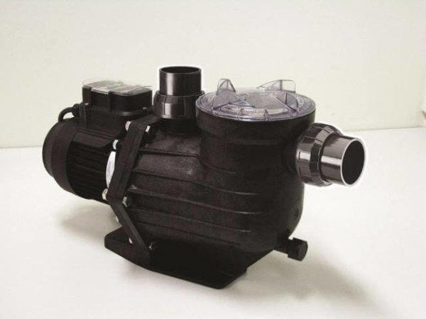 Black Davey PM eco 3 speed pool pump against a white background.