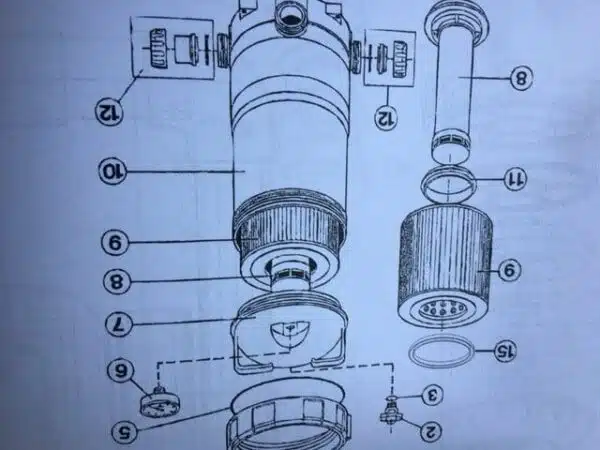 Coupling Set for Davey Crystal Clear Cartridge Filter - Image 2