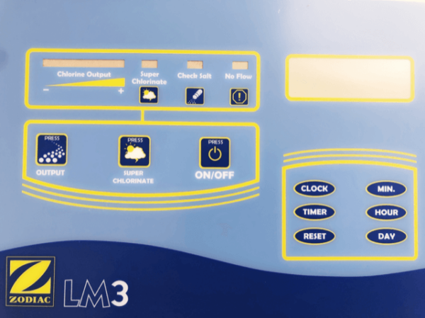 Zodiac LM3 Control Label R0769000