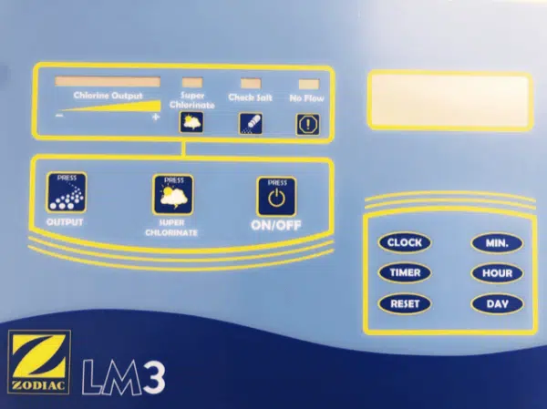 Zodiac LM3 Control Label R0769000