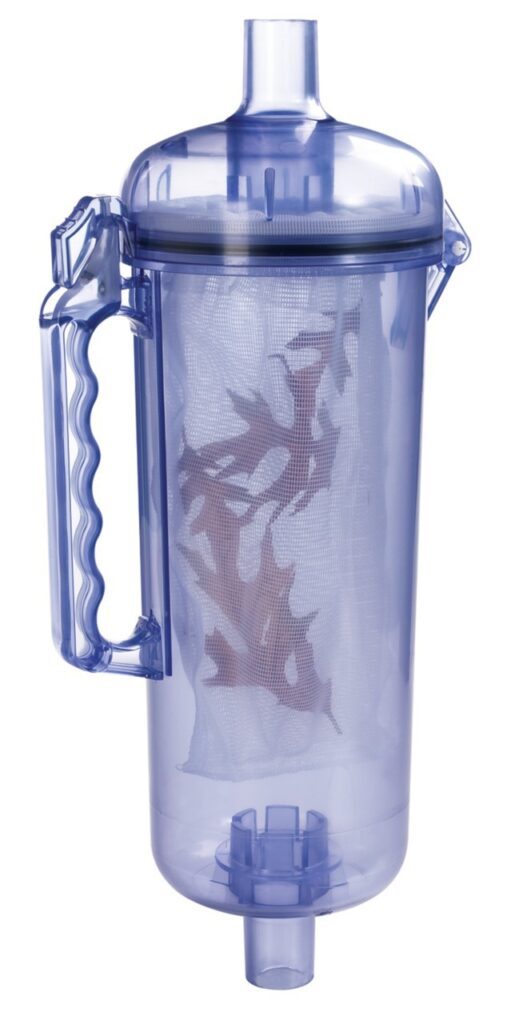 Pentair Snap-Open pool leaf canister for catching leaves and pool debris