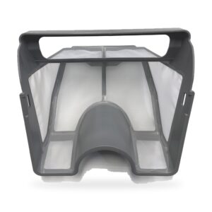 Underside profile of a Zodiac robotic pool cleaner replacement 60-micron filter basket.